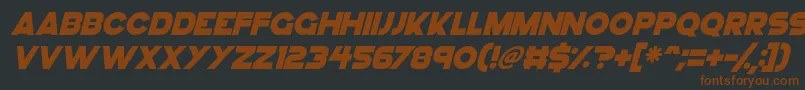 GoGo Hack Italic Font – Brown Fonts on Black Background
