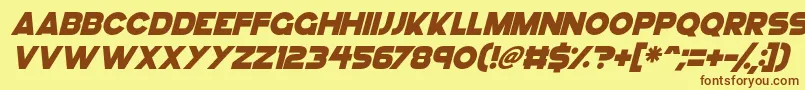 fuente GoGo Hack Italic – Fuentes Marrones Sobre Fondo Amarillo