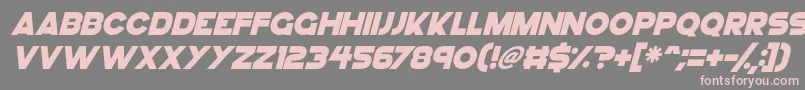 GoGo Hack Italic Font – Pink Fonts on Gray Background