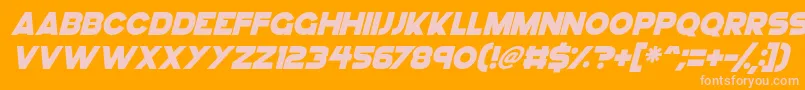 GoGo Hack Italic Font – Pink Fonts on Orange Background
