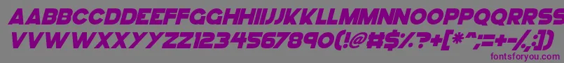 GoGo Hack Italic Font – Purple Fonts on Gray Background