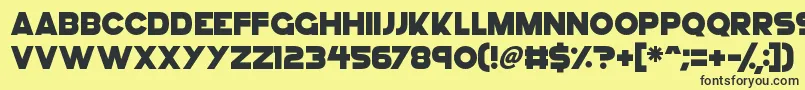 GoGo Hack Font – Black Fonts on Yellow Background