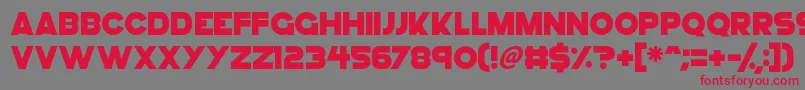 GoGo Hack Font – Red Fonts on Gray Background