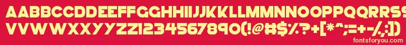 GoGo Hack Font – Yellow Fonts on Red Background