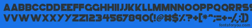 GoGo Hack Font – Black Fonts on Blue Background