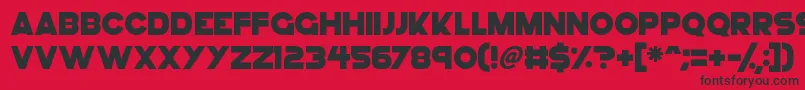 GoGo Hack Font – Black Fonts on Red Background