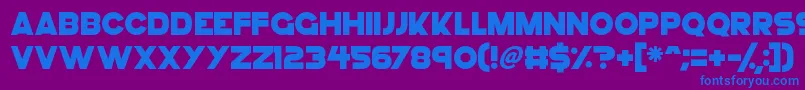 GoGo Hack Font – Blue Fonts on Purple Background