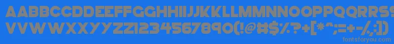 フォントGoGo Hack – 青い背景に灰色の文字