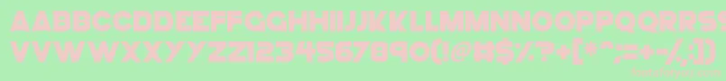 GoGo Hack Font – Pink Fonts on Green Background