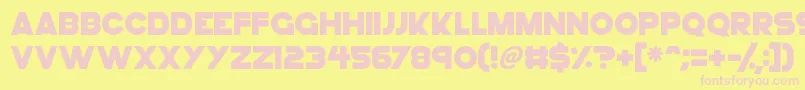GoGo Hack-Schriftart – Rosa Schriften auf gelbem Hintergrund