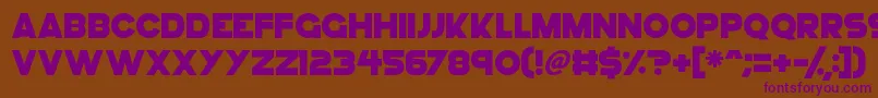 GoGo Hack Font – Purple Fonts on Brown Background
