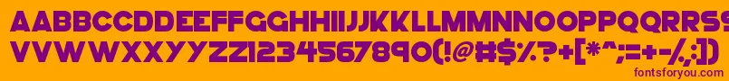 Шрифт GoGo Hack – фиолетовые шрифты на оранжевом фоне