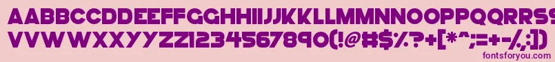 GoGo Hack-fontti – violetit fontit vaaleanpunaisella taustalla