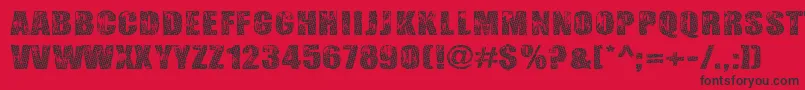 Gogol, Simone  Monroe Font – Black Fonts on Red Background