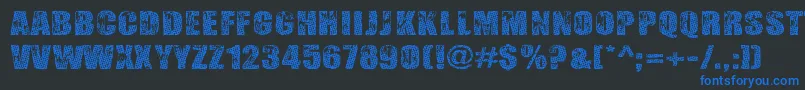 Gogol, Simone  Monroe Font – Blue Fonts on Black Background