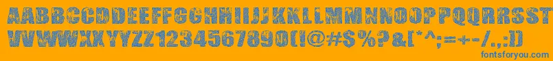 Gogol, Simone  Monroe Font – Blue Fonts on Orange Background