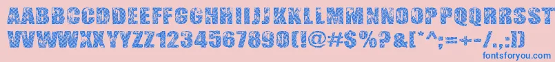 Gogol, Simone  Monroe Font – Blue Fonts on Pink Background