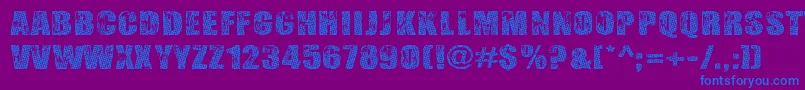 Gogol, Simone  Monroe Font – Blue Fonts on Purple Background