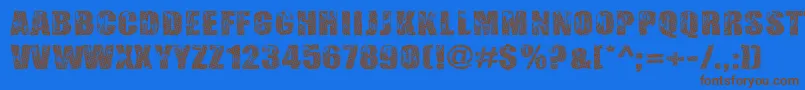 Gogol, Simone  Monroe Font – Brown Fonts on Blue Background