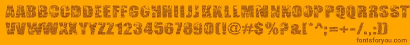 Gogol, Simone  Monroe Font – Brown Fonts on Orange Background