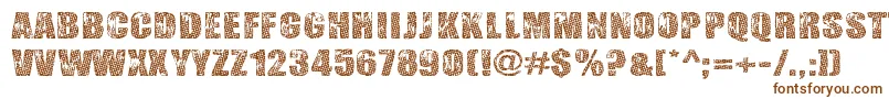 Gogol, Simone  Monroe Font – Brown Fonts on White Background