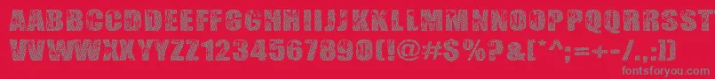 Gogol, Simone  Monroe Font – Gray Fonts on Red Background