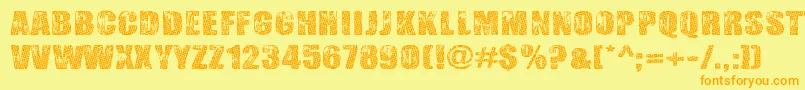 Gogol, Simone  Monroe Font – Orange Fonts on Yellow Background