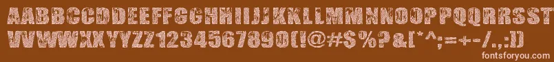 Gogol, Simone  Monroe Font – Pink Fonts on Brown Background