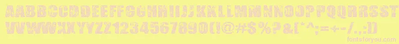 Gogol, Simone  Monroe Font – Pink Fonts on Yellow Background