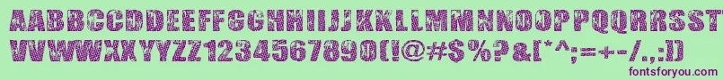 Gogol, Simone  Monroe Font – Purple Fonts on Green Background
