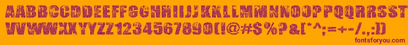 Gogol, Simone  Monroe Font – Purple Fonts on Orange Background