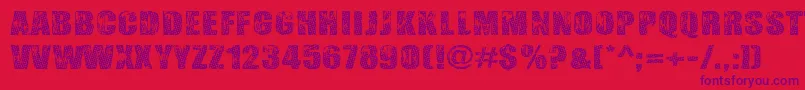 Gogol, Simone  Monroe Font – Purple Fonts on Red Background