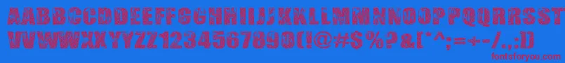 Gogol, Simone  Monroe Font – Red Fonts on Blue Background
