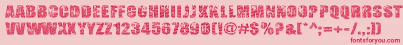 Gogol, Simone  Monroe Font – Red Fonts on Pink Background
