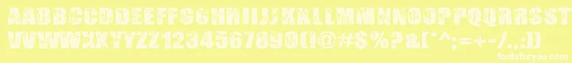 Gogol, Simone  Monroe Font – White Fonts on Yellow Background