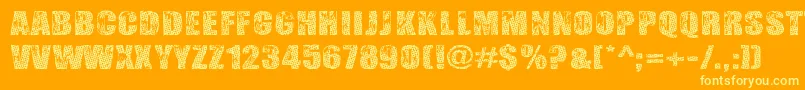 Gogol, Simone  Monroe Font – Yellow Fonts on Orange Background