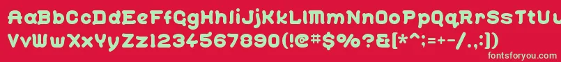 GOHAN    Font – Green Fonts on Red Background