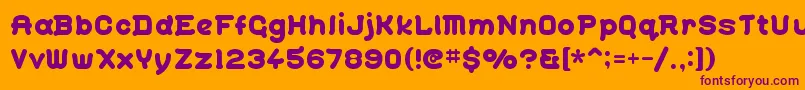 GOHAN    Font – Purple Fonts on Orange Background