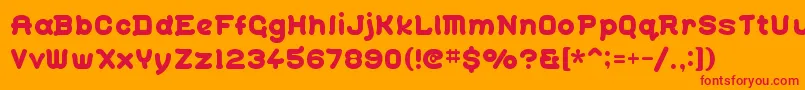 GOHAN    Font – Red Fonts on Orange Background