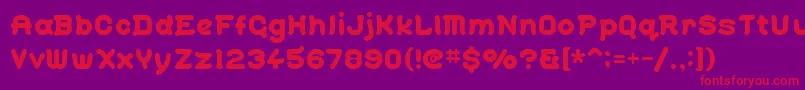 GOHAN    Font – Red Fonts on Purple Background