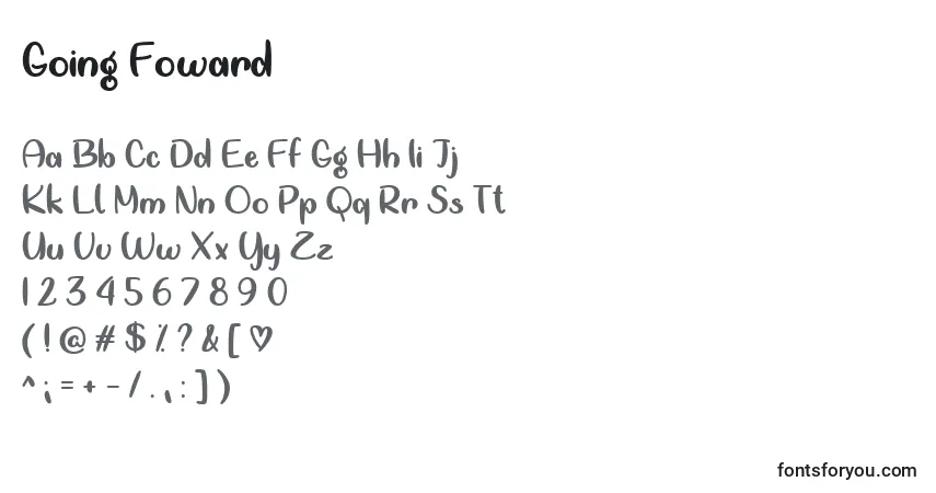 Шрифт Going Foward   – алфавит, цифры, специальные символы