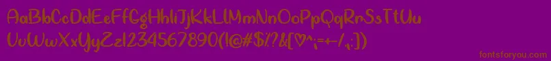 Шрифт Going Foward   – коричневые шрифты на фиолетовом фоне