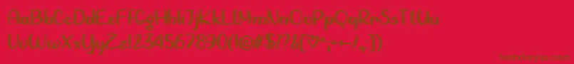 フォントGoing Foward   – 赤い背景に茶色の文字