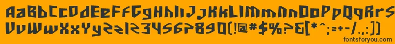 Sfjunkculture ffy Font – Black Fonts on Orange Background