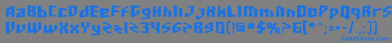 Sfjunkculture ffy Font – Blue Fonts on Gray Background