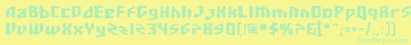 Sfjunkculture ffy Font – Green Fonts on Yellow Background