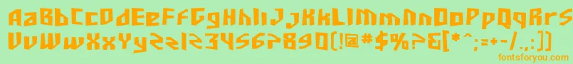 Sfjunkculture ffy Font – Orange Fonts on Green Background