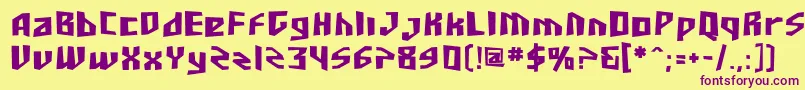 Sfjunkculture ffy Font – Purple Fonts on Yellow Background