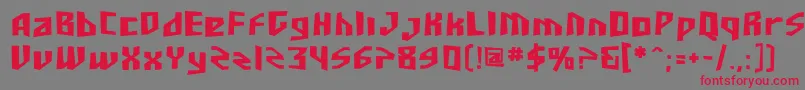 Sfjunkculture ffy Font – Red Fonts on Gray Background