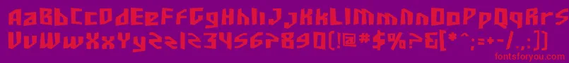 Sfjunkculture ffy Font – Red Fonts on Purple Background